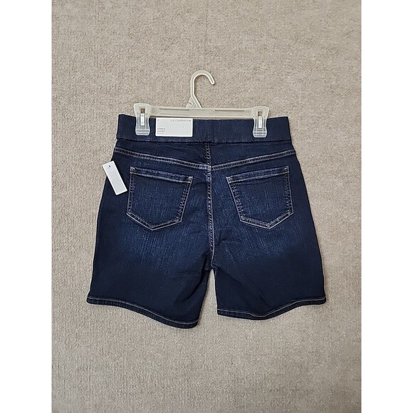 Liz Claiborne Amber Pull-On Shorts Womens 6 Blue Armour Wash Denim Stretch NEW - Picture 5 of 10